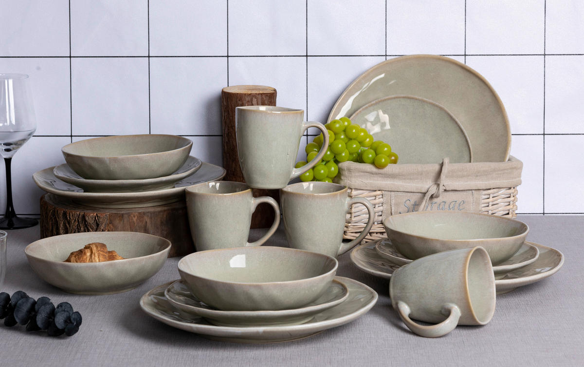 POCOline Kombiservice beige Steingut 1 tlg. Kombiservice_Isa_16tlg. - beige - POCOline