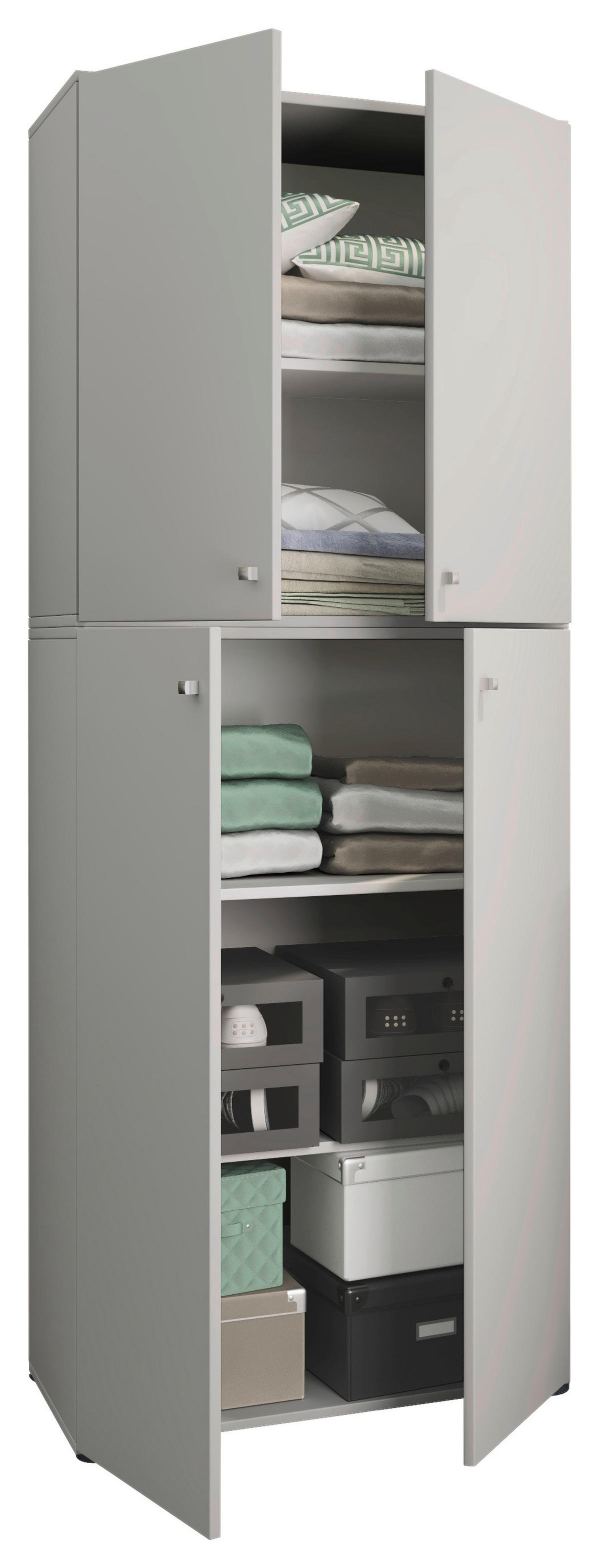 Kleiderschrank Lona grau Lona - grau - VCM Möbel