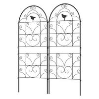 Outsunny Rankgitter schwarz B/H/L: ca. 1,3x120x50 cm Rankgitter - schwarz (50,00/1,30/120,00cm) - Outsunny