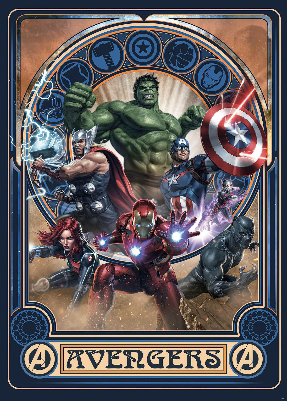 Komar Fototapete Avengers Ornament IADX4-068 B/H: ca. 200x280 cm Avengers Ornament IADX4-068 - (200,00/280,00cm) - Komar