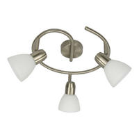 Spot-Light Deckenleuchte Alga 3871327 weiß Chrom Glas Metall H/D: ca. 17x44 cm E14 3 Brennstellen Deckenleuchte_Alga - weiß/Chrom (44,00/17,00cm) - Spot-Light