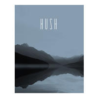 Komar Poster Word Lake Hush Steel Natur B/L: ca. 40x50 cm Word Lake Hush Steel - (40,00/50,00cm) - Komar