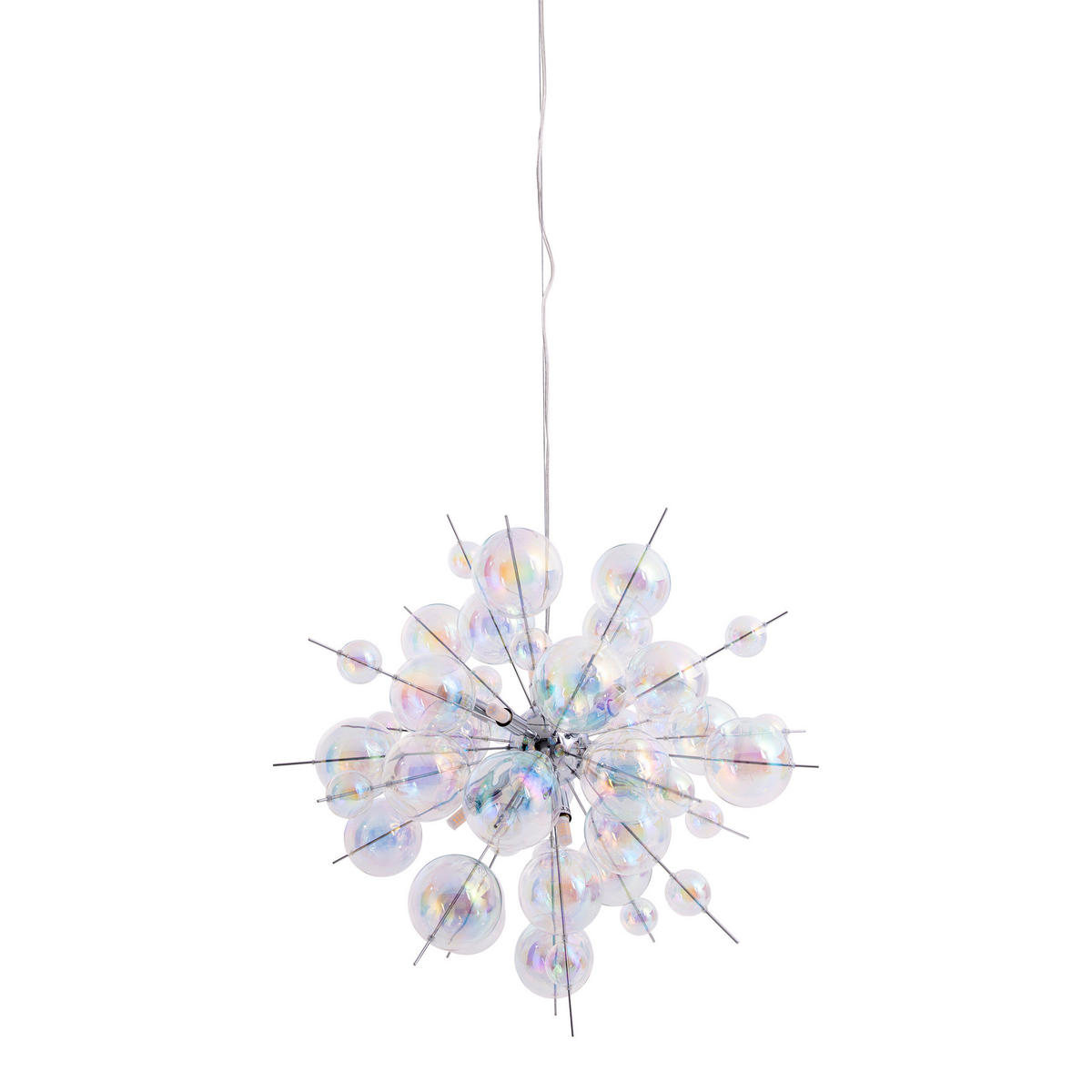 Näve Leuchten Pendelleuchte 7026430 multicolor Glas Metall B/H/T: ca. 65x65x65 cm G9 10 Brennstellen Explosion - multicolor (65,00/65,00/65,00cm) - Näve Leuchten