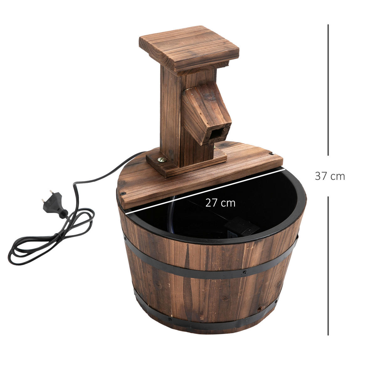 Outsunny Gartenbrunnen Gartenbrunnen 844-216 - (27,00/37,00cm) - Outsunny