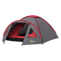 Outsunny Campingzelt grau Polyester B/H/L: ca. 215x130x315 cm Campingzelt - grau (315,00/215,00/130,00cm) - Outsunny