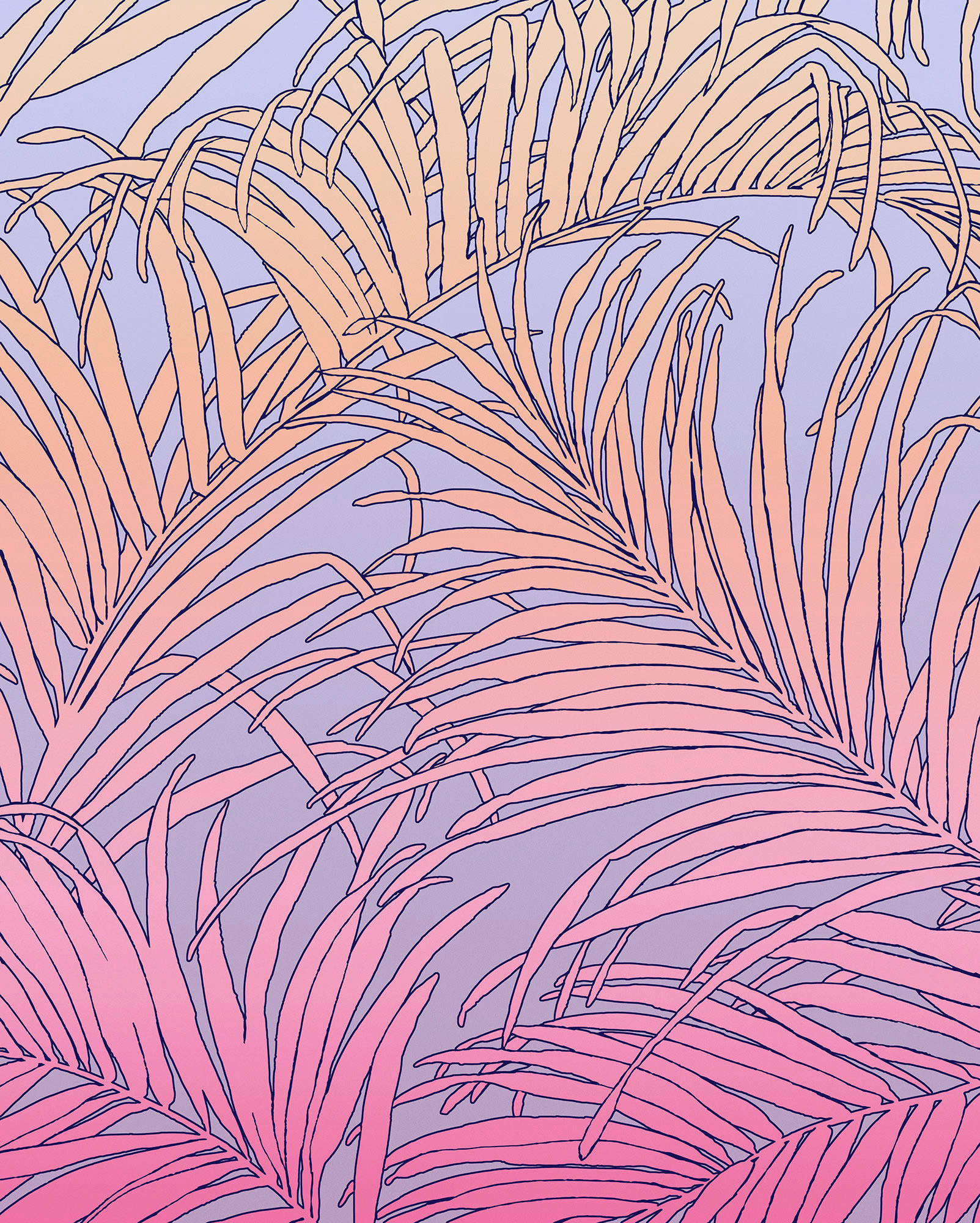 Komar Fototapete Palm Foglie B/L: ca. 200x250 cm Palm Foglie - (200,00/250,00cm) - Komar