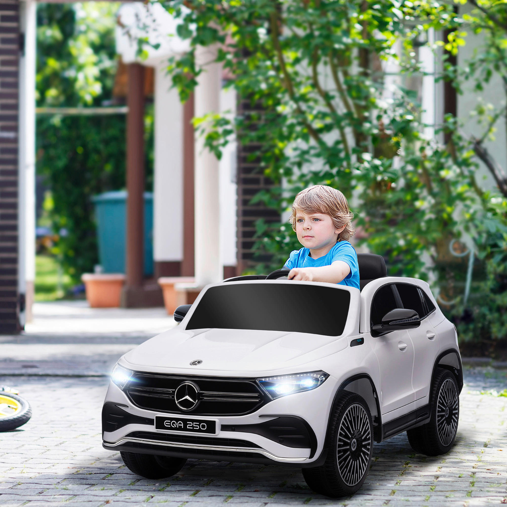 HOMCOM Kinderauto weiß B/H/L: ca. 69x111,5x52,5 cm Elektro-Kinderauto - weiß (52,50/69,00/111,50cm) - HOMCOM