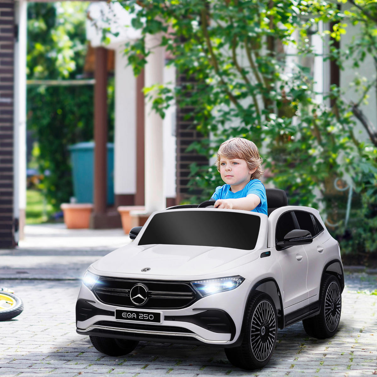 HOMCOM Kinderauto weiß B/H/L: ca. 69x111,5x52,5 cm Elektro-Kinderauto - weiß (52,50/69,00/111,50cm) - HOMCOM