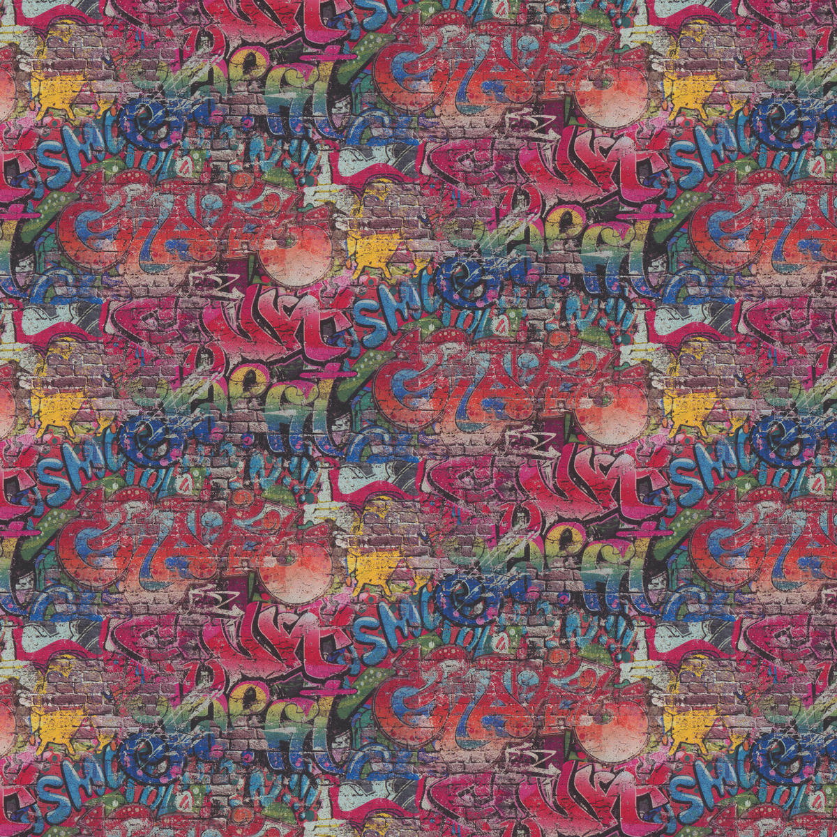 Erismann Papiertapete Graffiti bunt B/L: ca. 53x1005 cm Papiertapete_05530-10 - bunt (53,00/1005,00cm) - Erismann