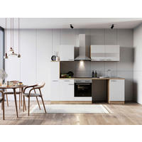 Respekta Küchenblock Merle weiß B/H/T: ca. 250x200x60 cm Merle - Eiche/weiß (250,00/200,00/60,00cm) - Respekta