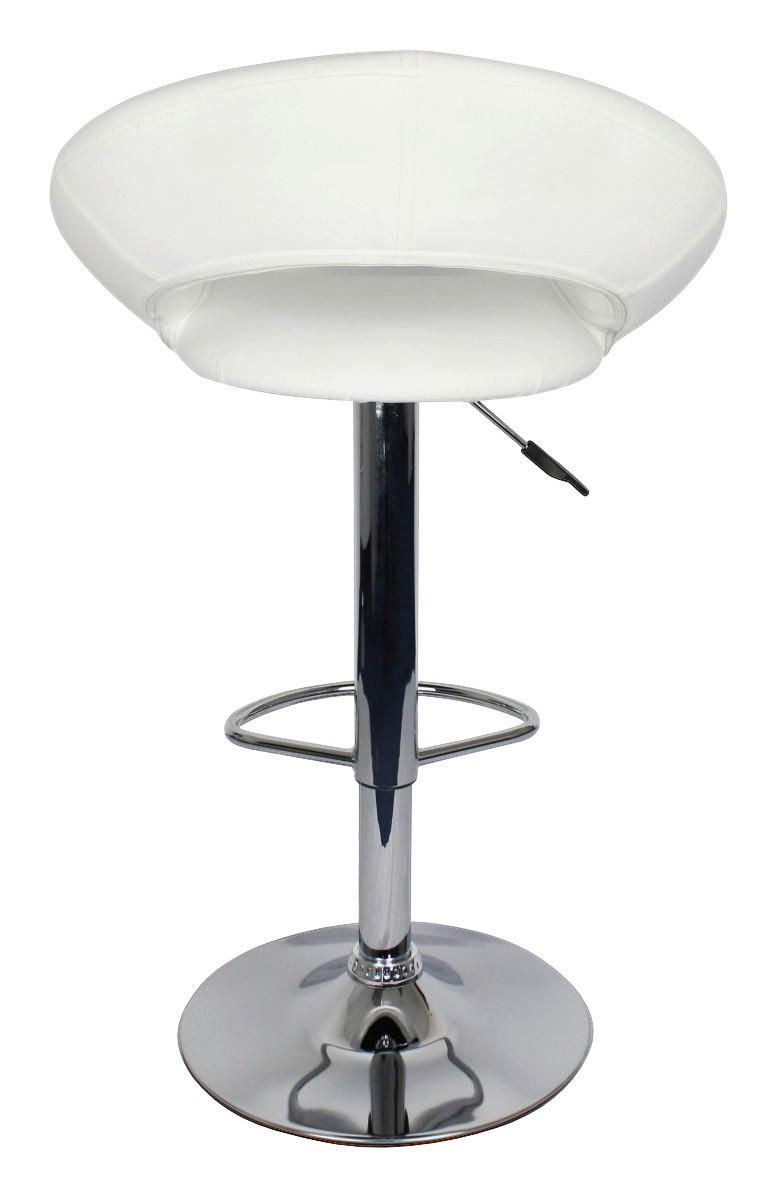 Barhocker weiß Kunstleder Metall B/H/T: ca. 54,5x80x49,5 cm Barhocker - weiß (54,50/80,00/49,50cm) - Amstyle