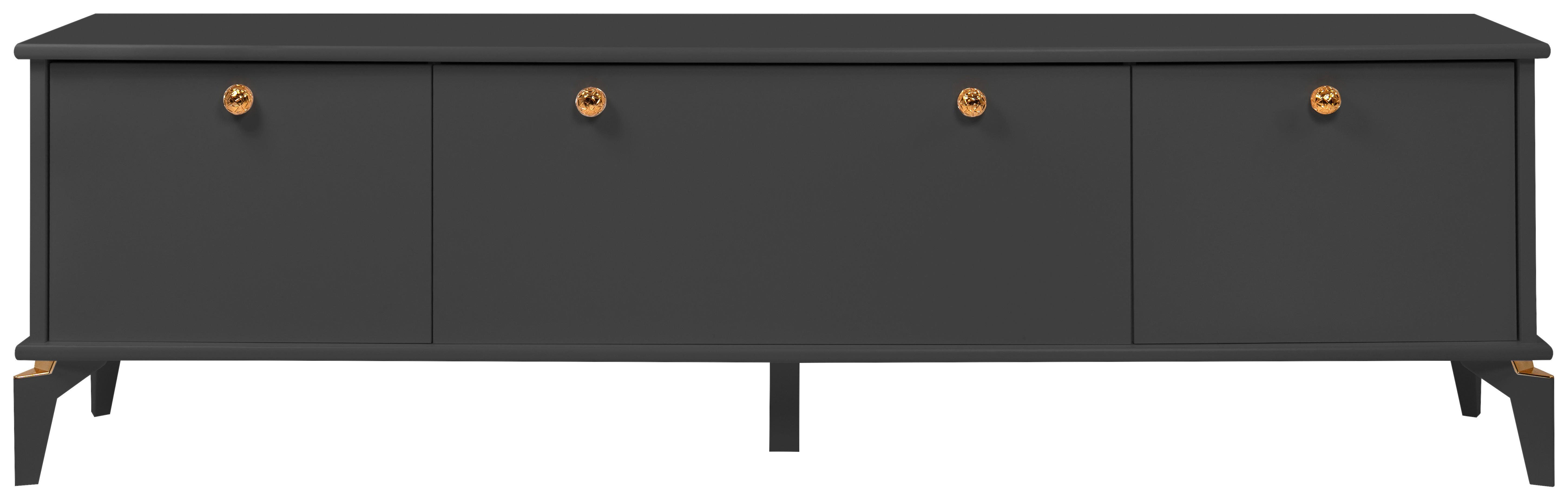 TV-Lowboard Izmir Izmir Izmir Izmir Izmir Izmir anthrazit Kupfer B/H/T: ca. 180x52x36 cm Izmir Izmir Izmir Izmir Izmir Izmir - anthrazit/Kupfer (180,00/52,00/36,00cm)