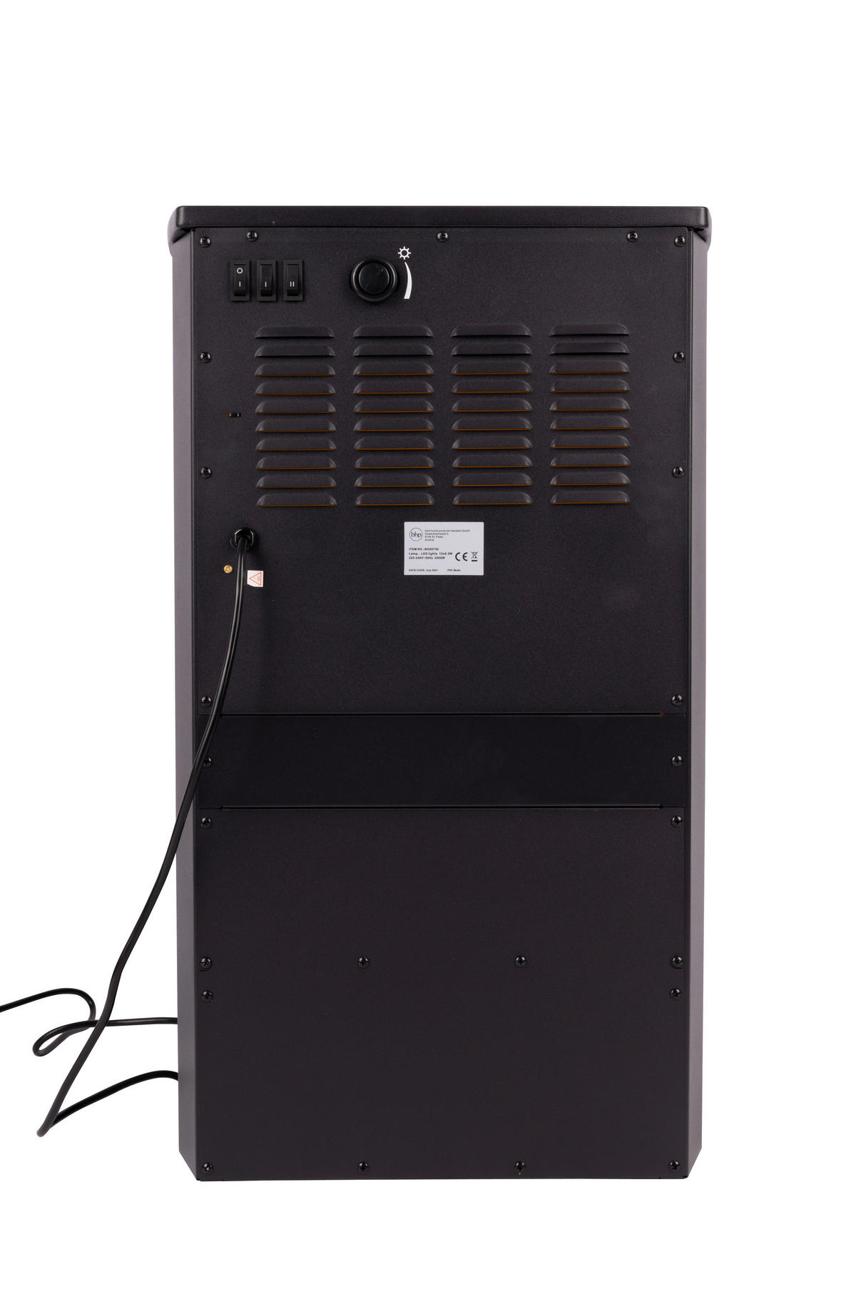 Elektrischer-Kamin schwarz Kunststoff Metall B/H/T: ca. 44,5x74x32 cm JORID - schwarz (44,50/74,00/32,00cm)