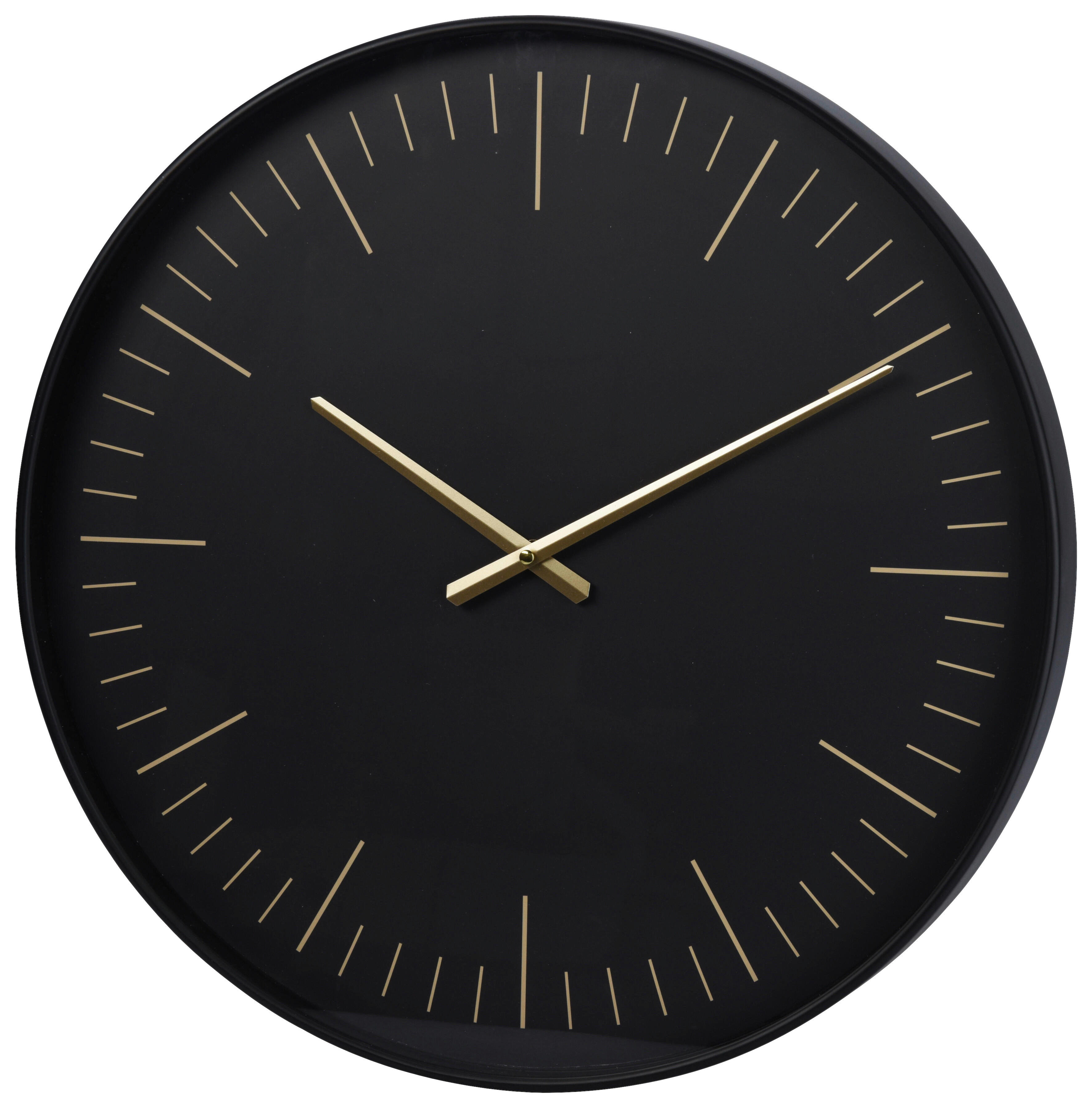 Wanduhr schwarz B/H/L: ca. 52x5x56 cm Wanduhr - schwarz (56,00/52,00/5,00cm)