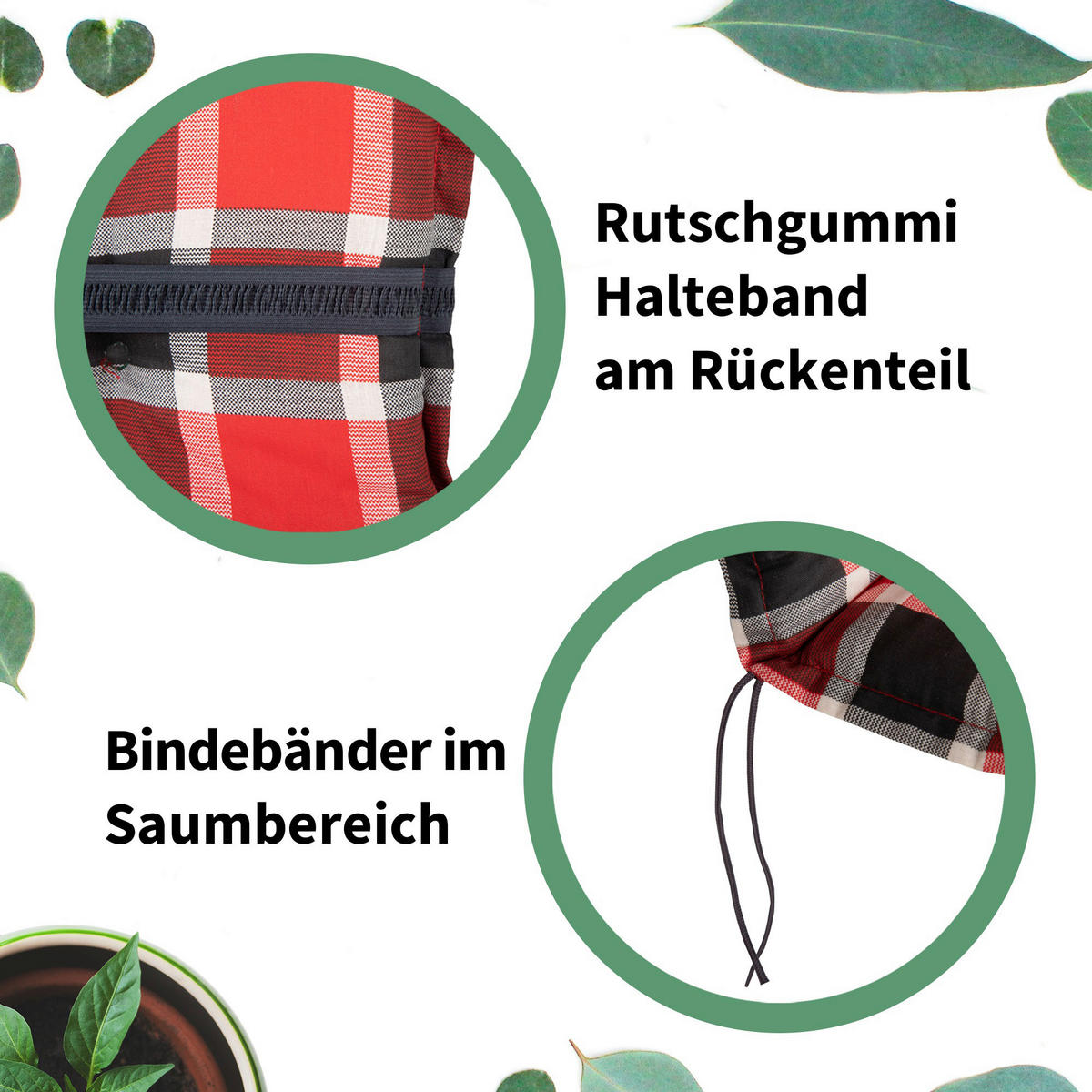 Beo Saumauflage für Hochlehner schwarz Polyester-Mischgewebe B/H/L: ca. 50x6x118 cm 2er Set Saumauflage_für_Hochlehner_2er - weiß/schwarz (118,00/50,00/6,00cm) - Beo