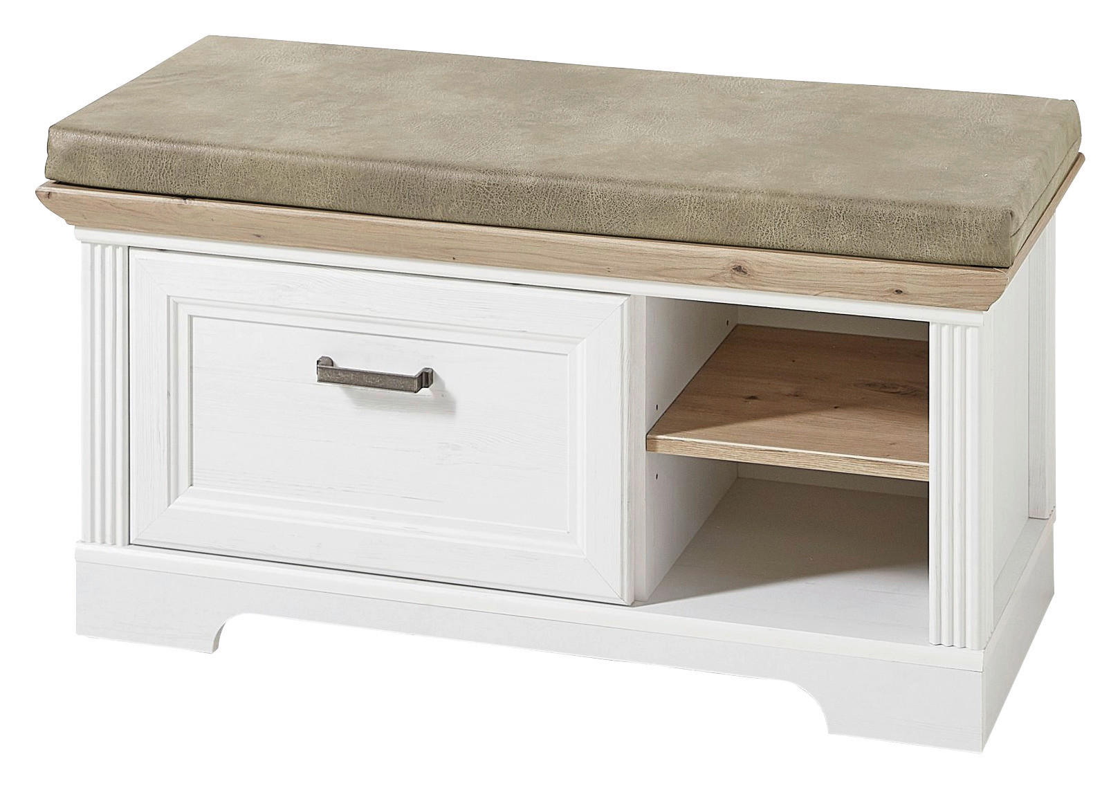 Sitzbank Jasmin Pinie Nachbildung Eiche Artisan Nachbildung B/H/T: ca. 93x49x41 cm Jasmin - Eiche (93,00/49,00/41,00cm)