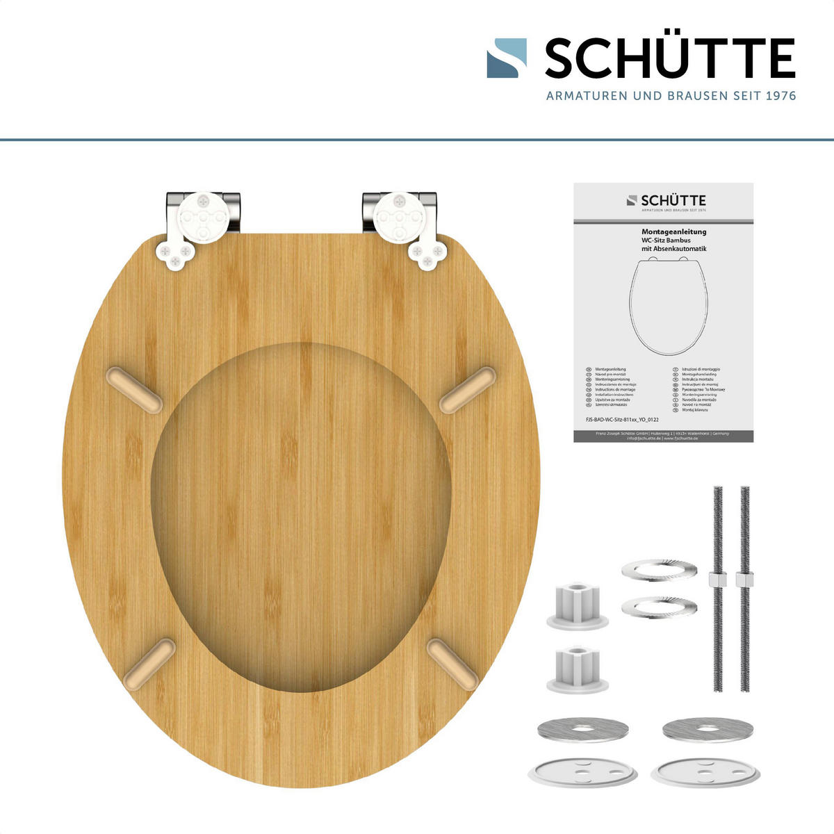 WC-Sitz braun Bambus B/H/T: ca. 37x5,5x42,5 cm WC-Sitz_Bamboo - braun (37,00/5,50/42,50cm) - SCHÜTTE