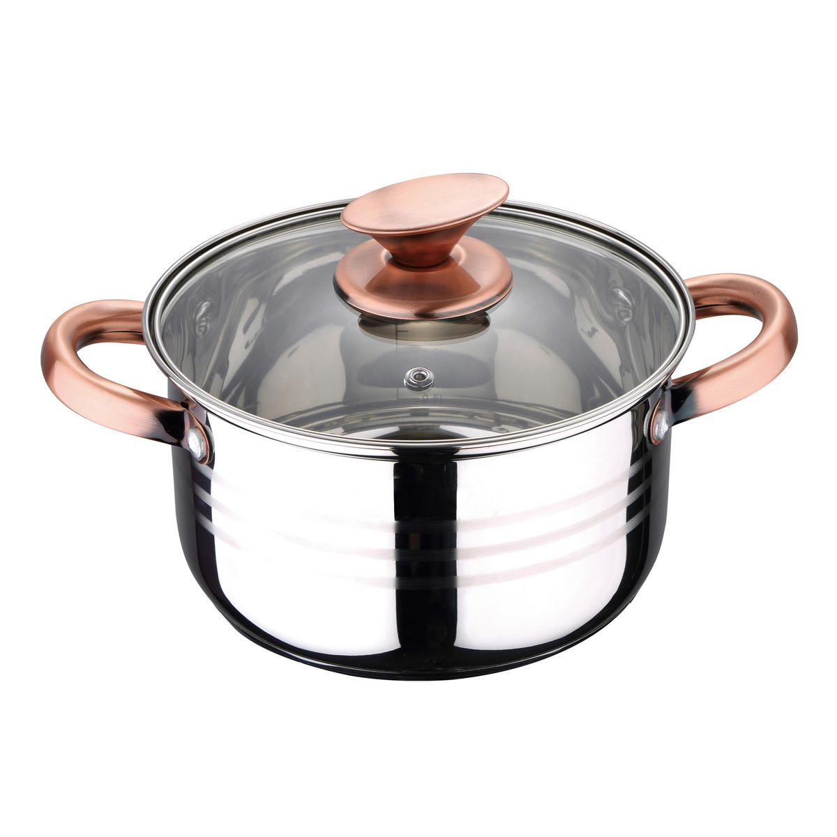 SAN IGNACIO Kochgeschirrset Altea silber Edelstahl 8 tlg. Altea - silber/bronze (29,00/27,00/26,00cm) - SAN IGNACIO