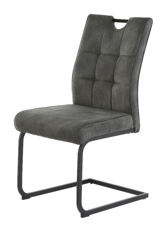 Schwingstuhl  dunkelgrau Microfaser B/H/T: ca. 50x97x62 cm Nino_Schwingstuhl - schwarz/dunkelgrau (50,00/97,00/62,00cm)