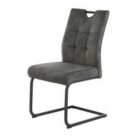 Schwingstuhl  dunkelgrau Microfaser B/H/T: ca. 50x97x62 cm Nino_Schwingstuhl - schwarz/dunkelgrau (50,00/97,00/62,00cm)