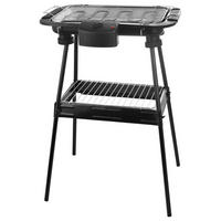 Emerio Barbecue-Standgrill BG-107665.1 schwarz Metall B/H/L: ca. 37x50x8,5 cm Barbecue-Standgrill BG-107665.1 - schwarz (8,50/37,00/50,00cm) - Emerio