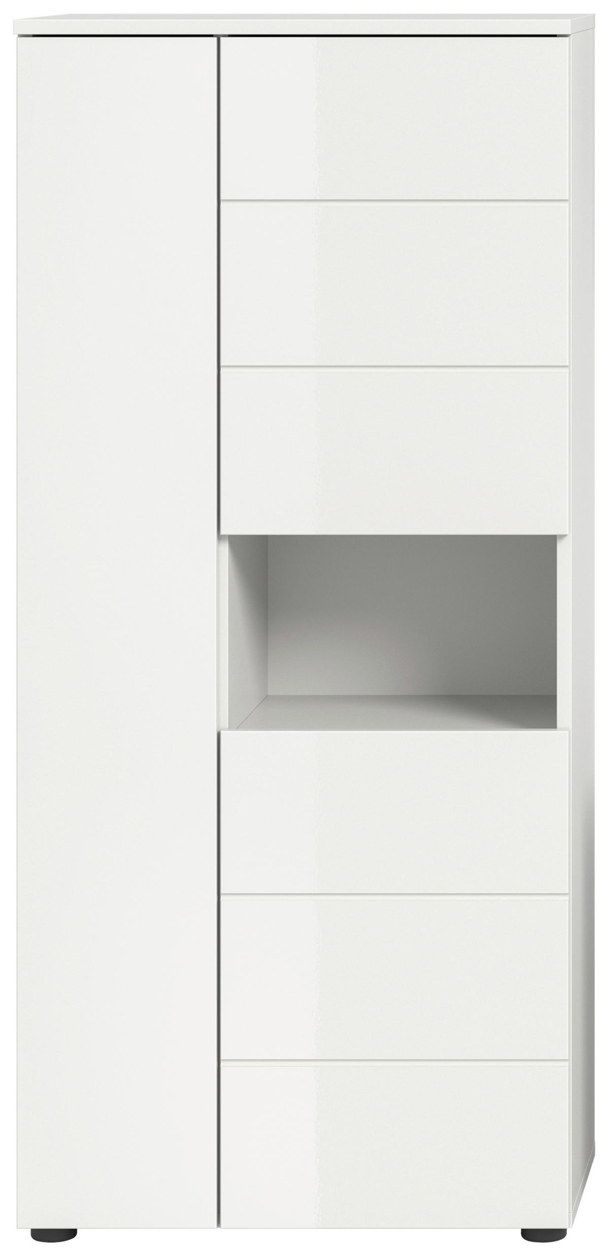 Badhochschrank VIRA weiß weiß Hochglanz B/H/T: ca. 60x133x34 cm VIRA - weiß (60,00/133,00/34,00cm) - xonox.home