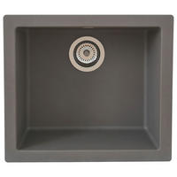 Respekta Einbauspüle Ohio 50 x 44 G Beton grau Mineralite B/H/T: ca. 44x19x50 cm Ohio 50 x 44 G - Beton/grau (44,00/19,00/50,00cm) - Respekta