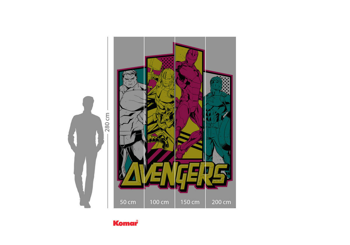 Komar Fototapete Avengers Flash IADX4-064 B/H: ca. 200x280 cm Avengers Flash IADX4-064 - (200,00/280,00cm) - Komar