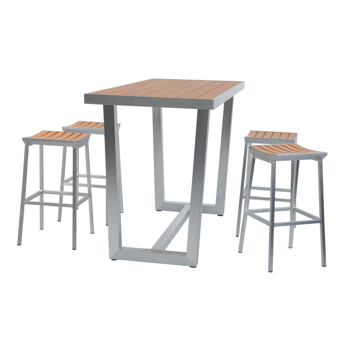 AXI Outdoor Living Gartensitzgruppe James grau Metall B/H/L: ca. 79x110x180 cm James - braun/grau (180,00/79,00/110,00cm) - AXI Outdoor Living