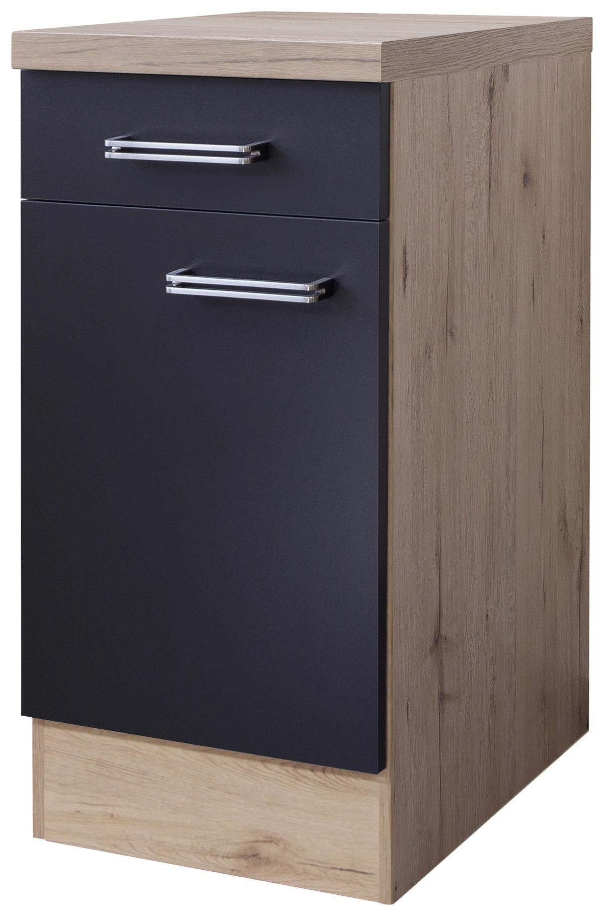 Unterschrank Elva anthrazit B/H/T: ca. 40x86x60 cm Elva - Eiche/anthrazit (40,00/86,00/60,00cm) - Flex-Well