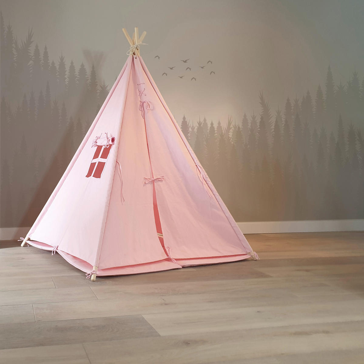 Sunny Kinder Tipi-Zelt Alba B/H/L: ca. 120x160x120 cm Alba - puderrosa (120,00/120,00/160,00cm) - Sunny