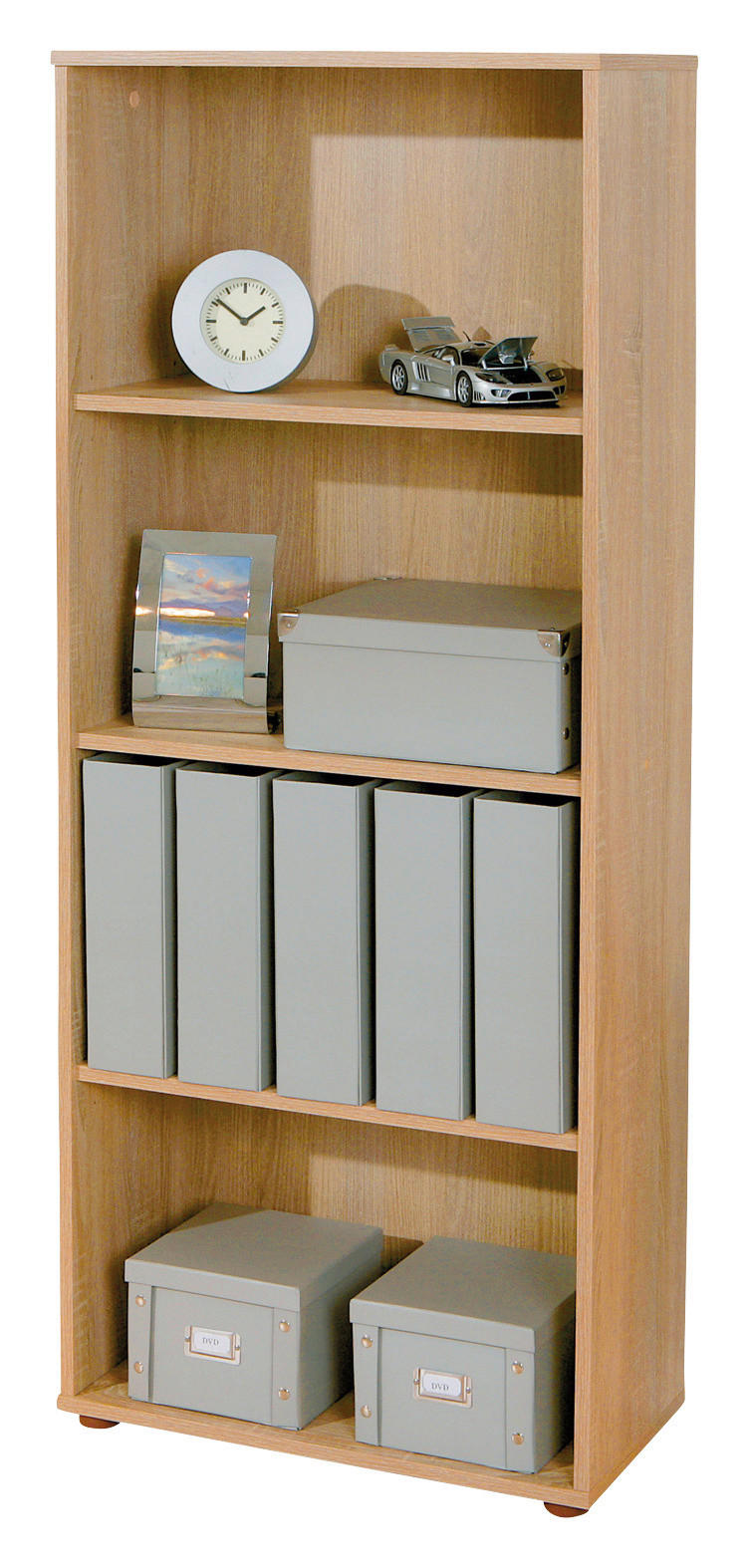 Regal Parini 3 Eiche Sonoma Nachbildung B/H/T: ca. 60x145x30 cm Parini 3 - Eiche (60,00/145,00/30,00cm) - Inter Link