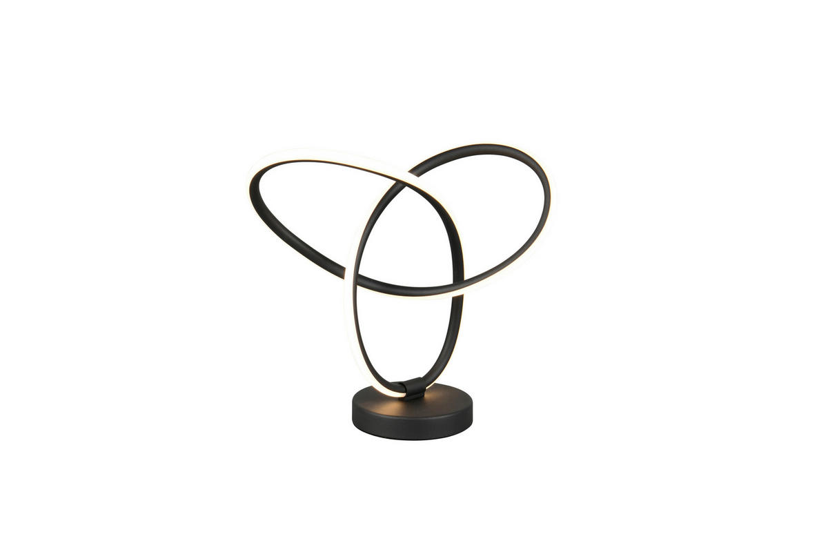 Reality Leuchten LED-Tischleuchte schwarz Metall B/H/L: ca. 28x12x28 cm LED-Tischleuchte_Lando - schwarz (28,00/28,00/12,00cm) - Reality Leuchten