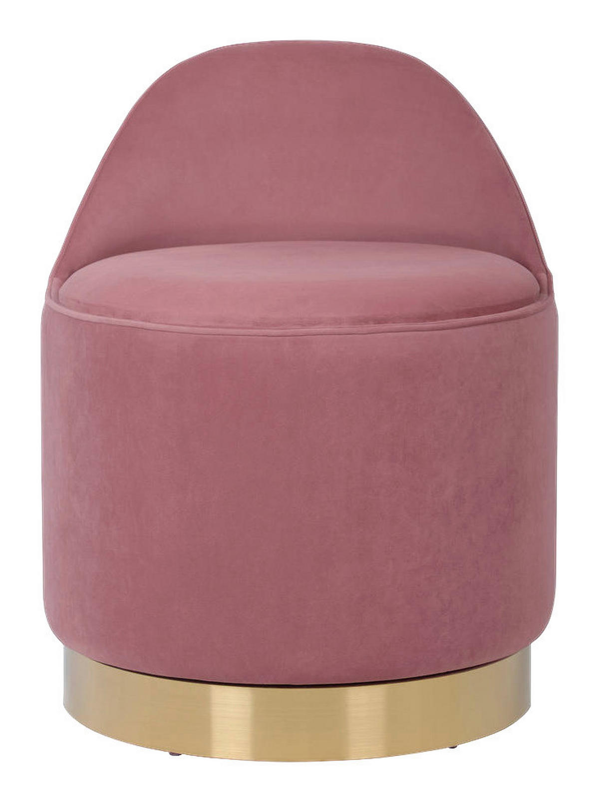 Hocker Viktor 100 altrosa Samt H/D: ca. 68x52 cm Viktor 100 - gold/altrosa (52,00/68,00cm) - 360 Living