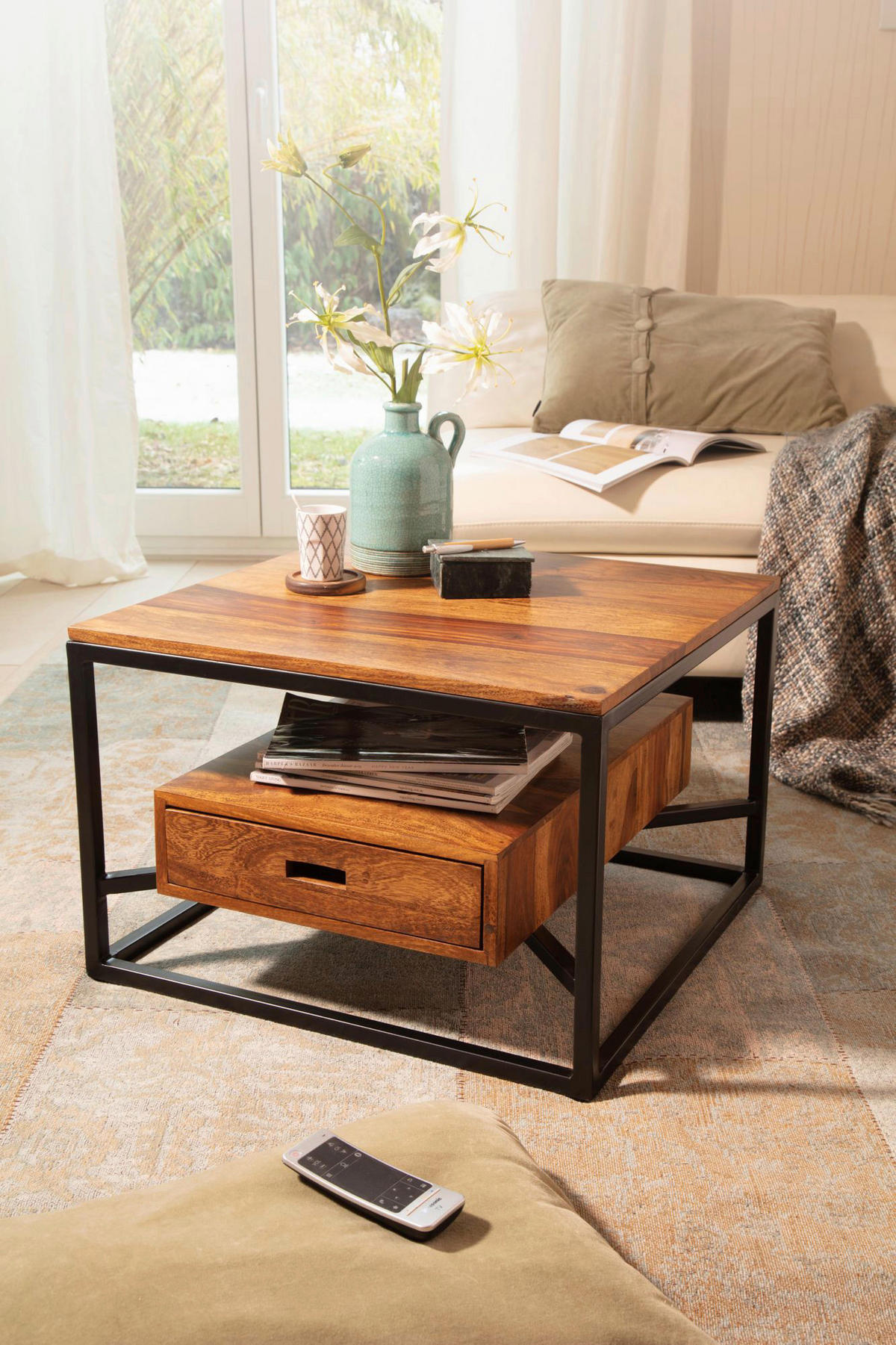 Couchtisch  B/H/T: ca. 60x40x60 cm Couchtisch - (60,00/40,00/60,00cm) - Wohnling