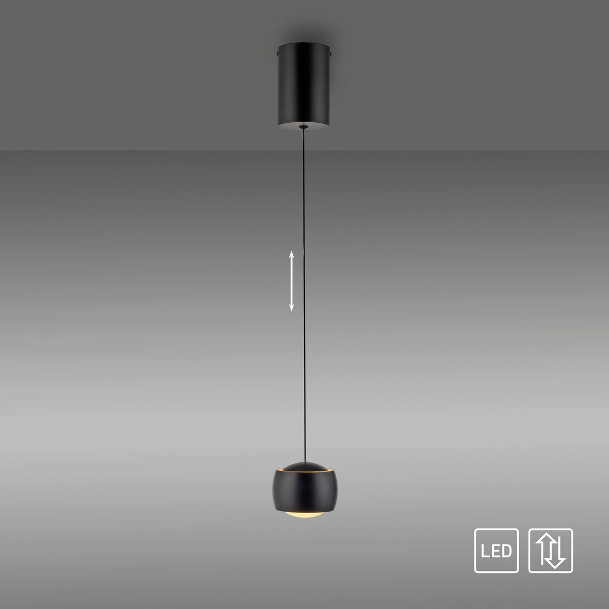 Just Light Pendelleuchte schwarz Pendelleuchte_Ballini schwarz - schwarz - Just Light