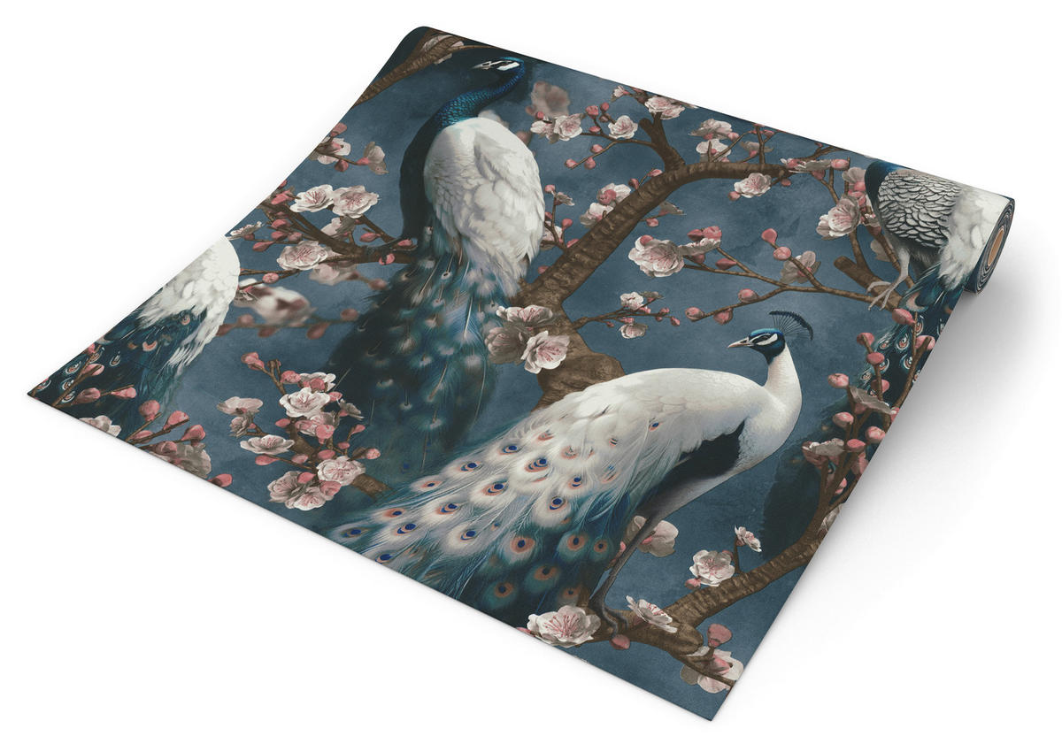 Erismann Vliestapete Pfau blau B/L: ca. 53x1005 cm Vliestapete_10414-08 VW14 - blau (53,00/1005,00cm) - Erismann