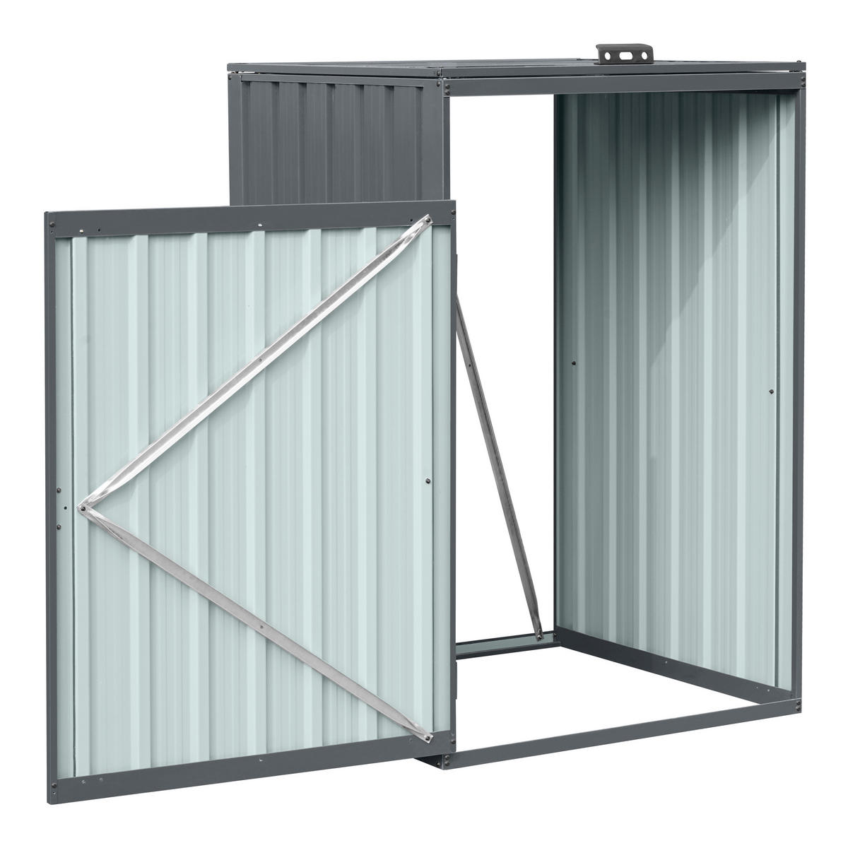 AXI Outdoor Living Mülltonnenbox Owen anthrazit B/H/L: ca. 80x122x80 cm Owen - anthrazit (80,00/80,00/122,00cm) - AXI Outdoor Living