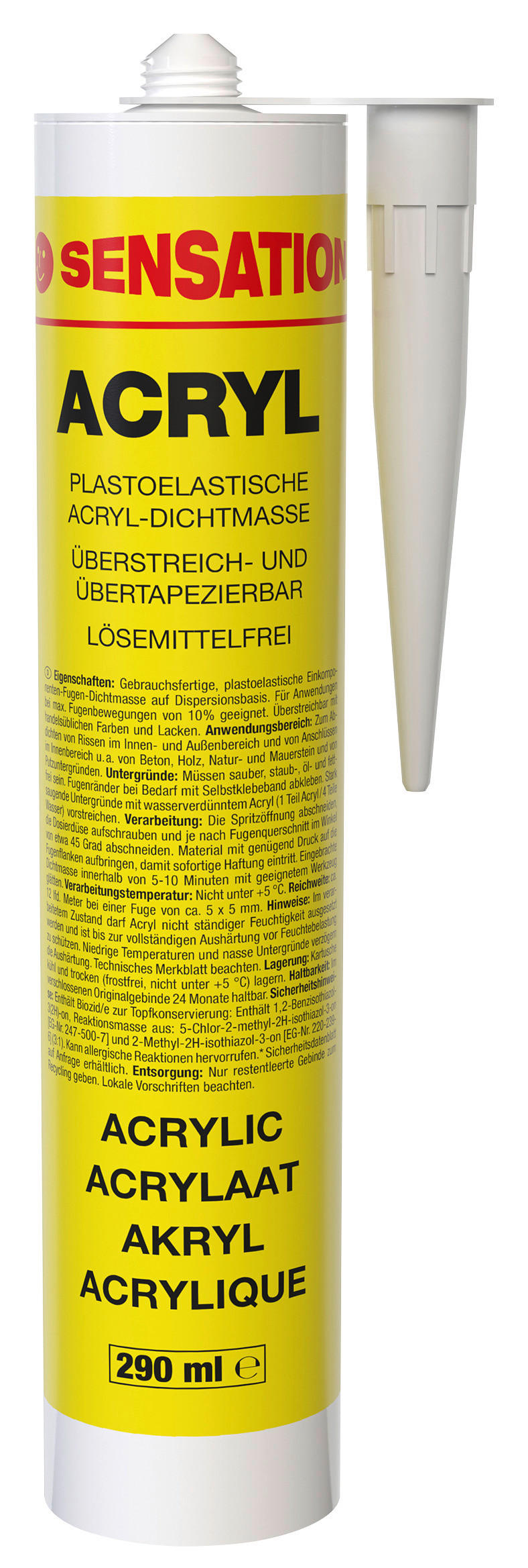 Sensation Acryl weiß ca. 0,29 l Dichtmasse_Acryl_Sensation 290ml - weiß (290ml) - Sensation