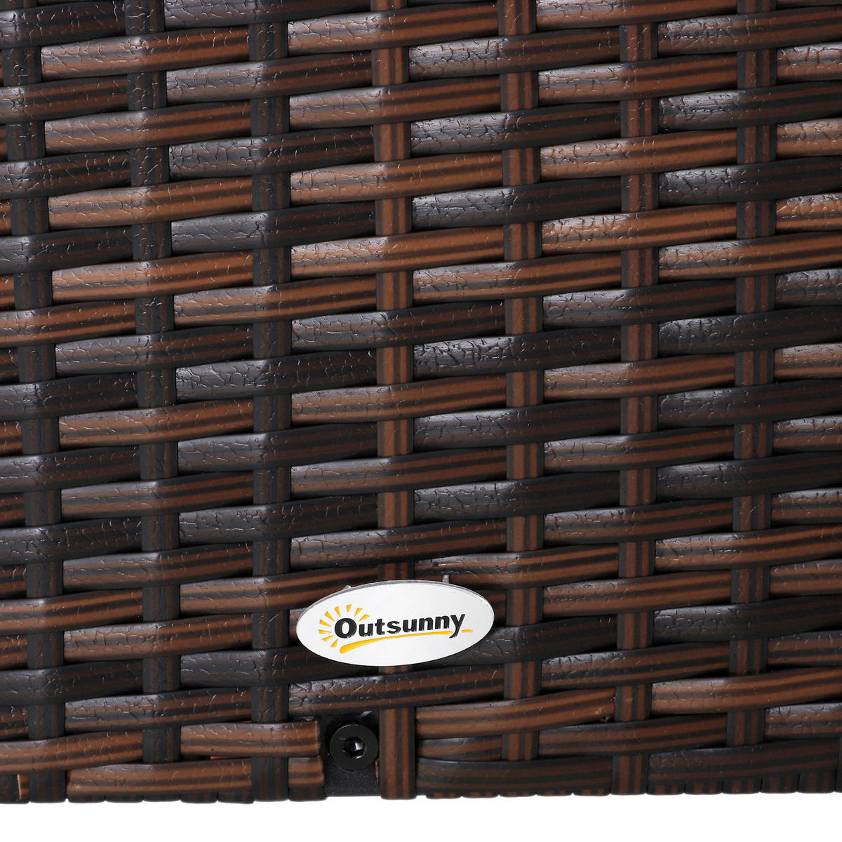 Outsunny Gartensofa braun Stahl B/H/L: ca. 66x67x129 cm Gartensofa - braun/beige (129,00/66,00/67,00cm) - Outsunny