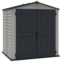 VCM Gerätehaus grau B/H/L: ca. 186x213x190 cm Gerätehaus mit Drehtür - grau (190,00/186,00/213,00cm) - VCM
