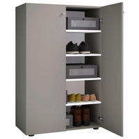 Schuhschrank Lona grau weiß B/H/T: ca. 70x110x39 cm Lona - weiß/grau (70,00/110,00/39,00cm) - VCM Möbel