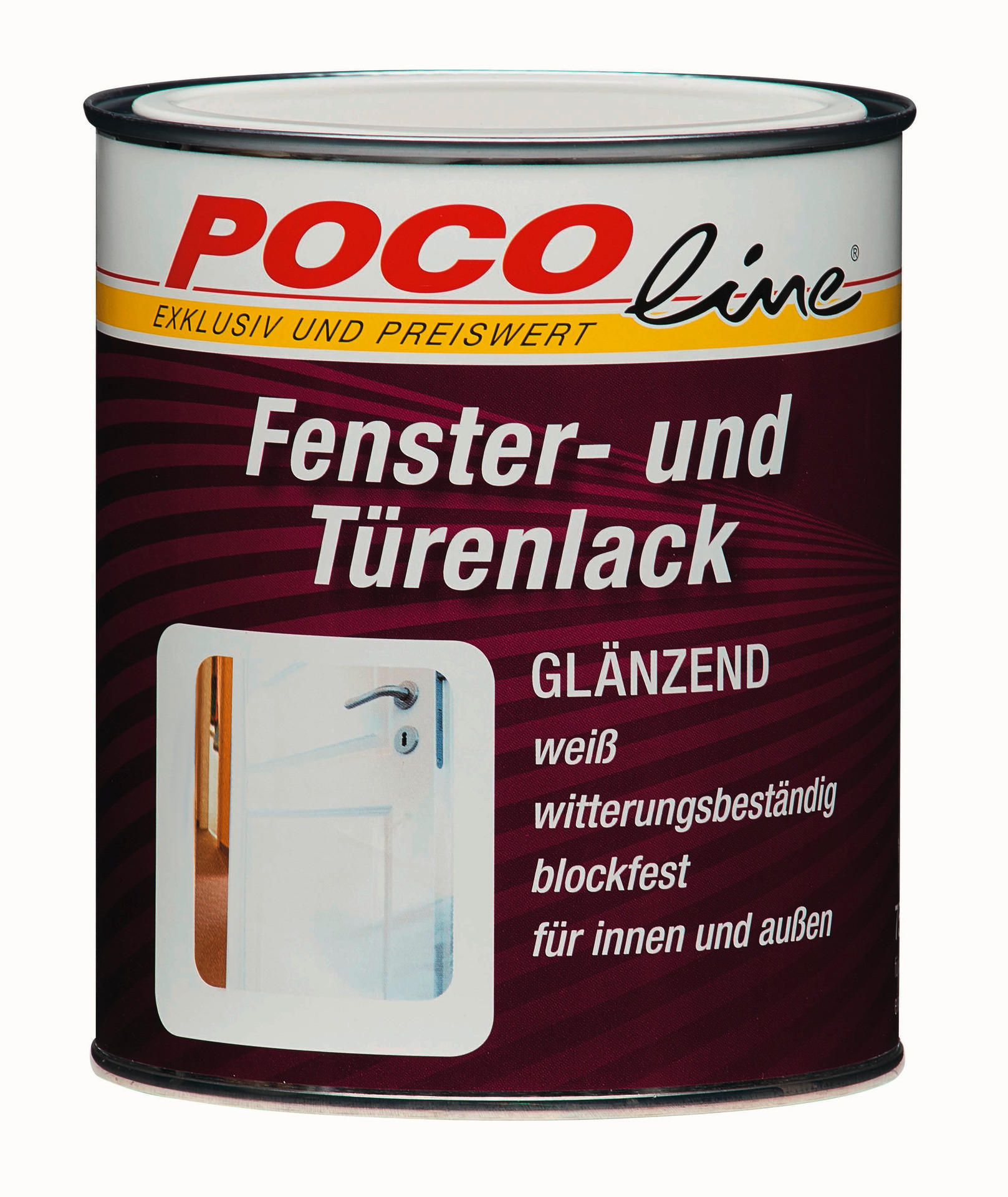 POCOline Acryl Türen- und Fensterlack weiß glänzend ca. 0,75 l Fensterlack_Acyrl 750ml - weiß (10,00/12,00cm) - POCOline