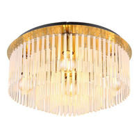 GLOBO Deckenleuchte Opal gold Glas Metall H/D: ca. 25x50 cm E27 5 Brennstellen GORLEY - gold/Opal (50,00/25,00cm) - GLOBO