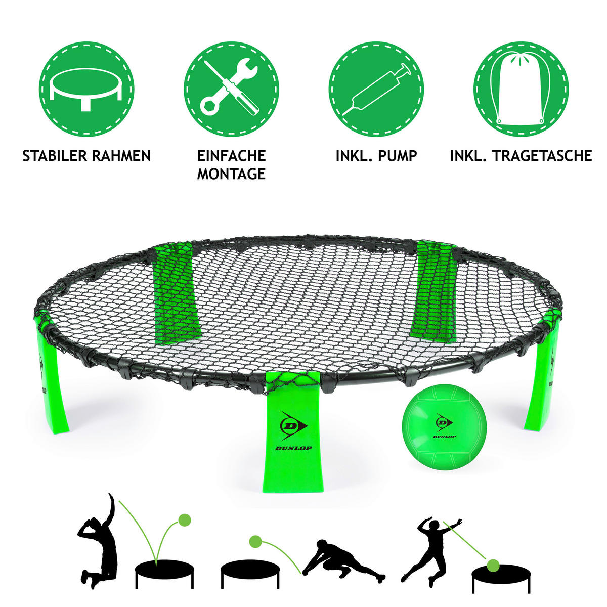 Dunlop Spyderball Set grün B/H/L: ca. 90x20x90 cm Spyderballset_4tlg. - grün (90,00/90,00/20,00cm) - Dunlop