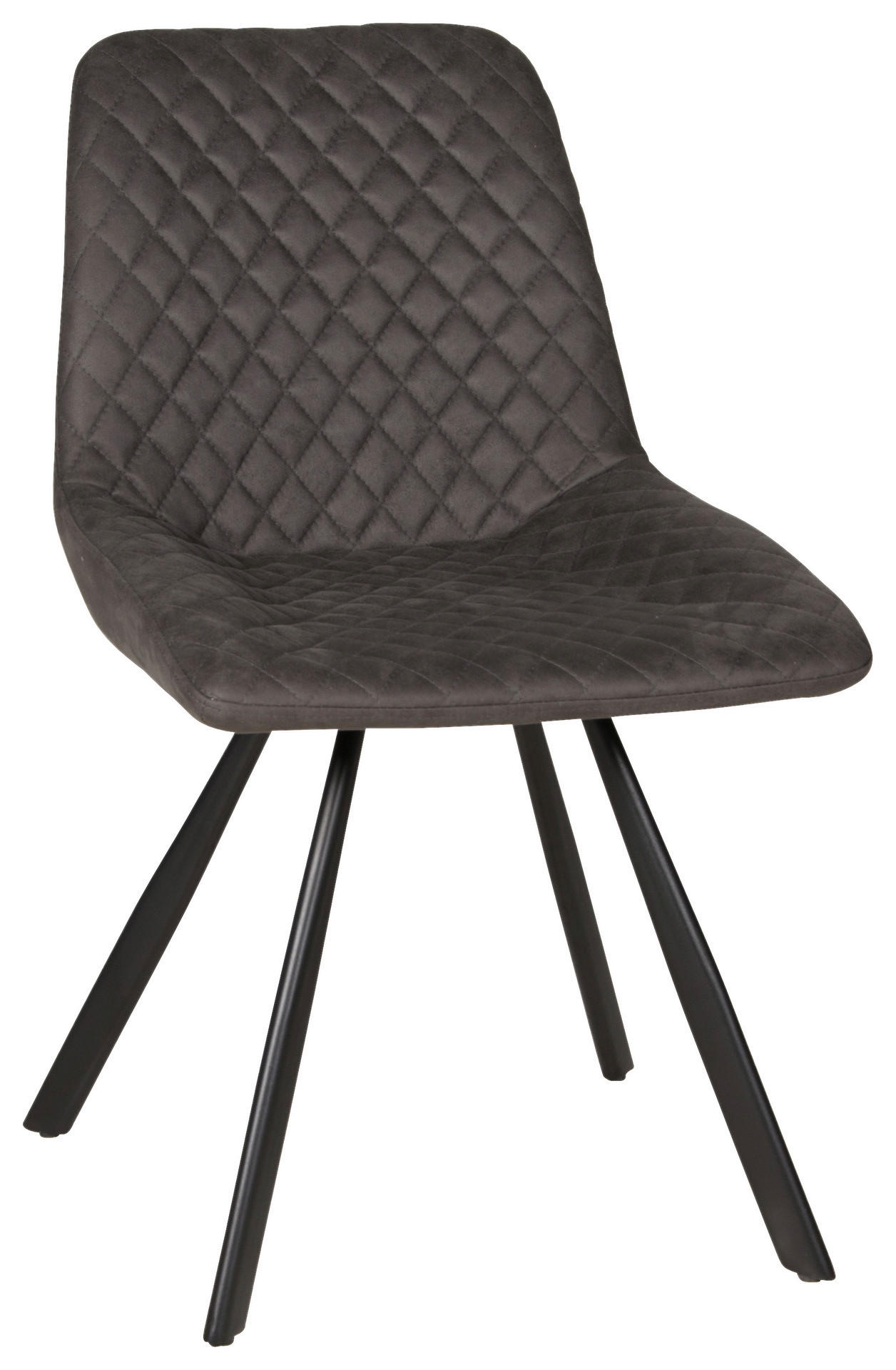 Stuhl Emily anthrazit Microfaser B/H/T: ca. 51x87x63 cm Emily - schwarz/anthrazit (51,00/87,00/63,00cm)