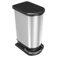 Rotho Treteimer PASO silber B/H/L: ca. 29x67x44 cm PASO - silber (44,00/29,00/67,00cm) - Rotho