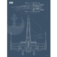 Komar Poster Star Wars Blueprint X-Wing Star Wars B/L: ca. 30x40 cm Star Wars Blueprint X-Wing - (30,00/40,00cm) - Komar