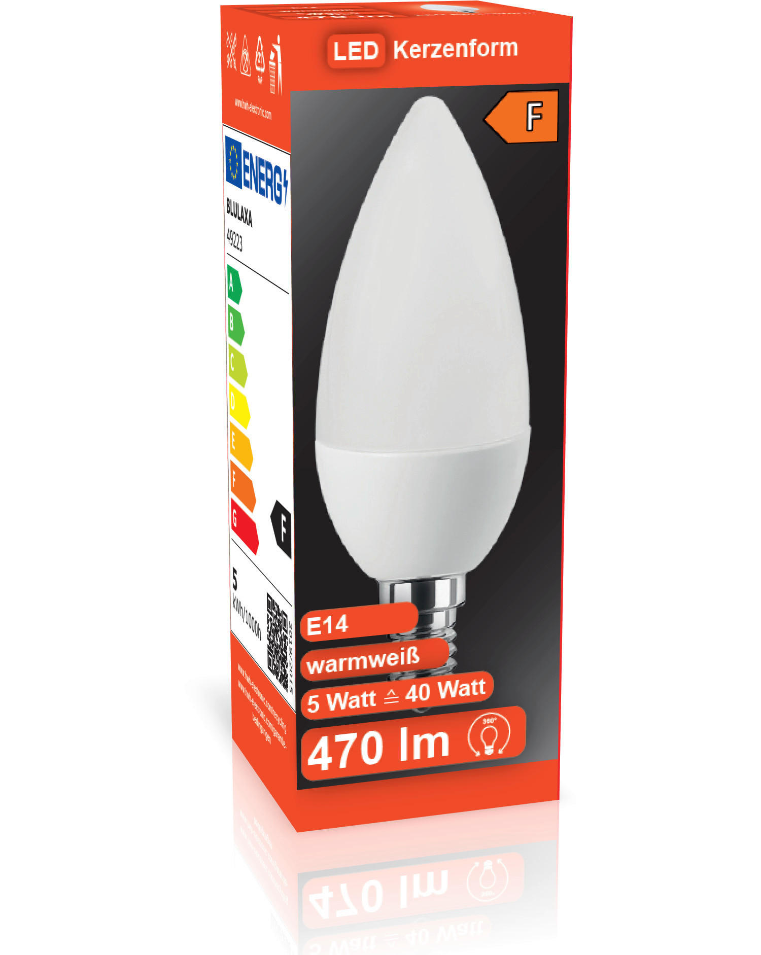 Blulaxa Leuchtmittel 49223 E14 LED-Leuchtmittel_Blulaxa E14 - weiß (4,00/10,00cm) - Blulaxa