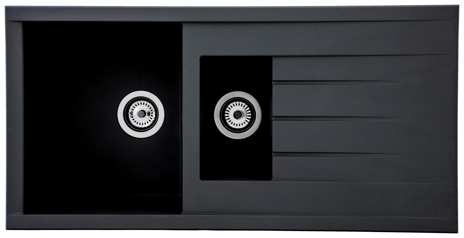 Respekta Einbauspüle Houston 100 x 50 S schwarz Mineralite B/H/T: ca. 100x21x50 cm Houston 100 x 50 S - schwarz (100,00/21,00/50,00cm) - Respekta